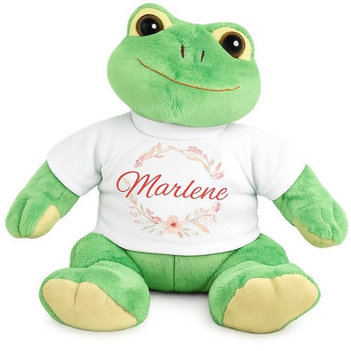 Kuscheltier frosch mit name - frosch,