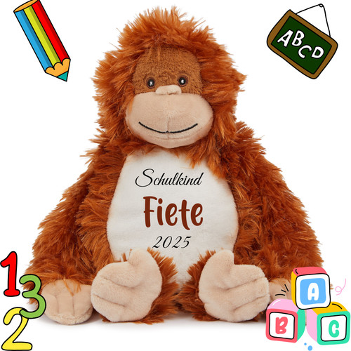 Einschulungs affe mit namen - einschulungs-affe,